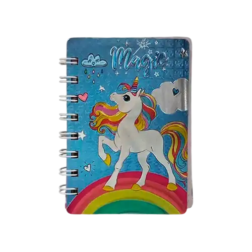 LIBRETA UNICORNIO METALIZADA X 64H