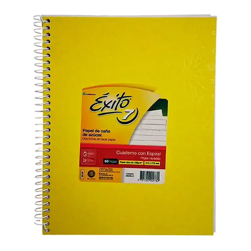 CUADERNO E7 ESP FORRADO AMARILLO 60H RAY EXITO