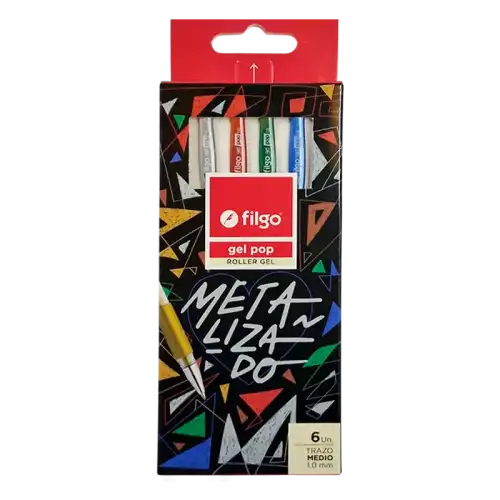 ROLLER GEL POP ESTUCHE METAL X6 FILGO