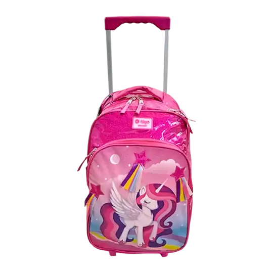 MOCHILA STARPAK 18 CARRO UNICORNIO FUCSIA FILGO
