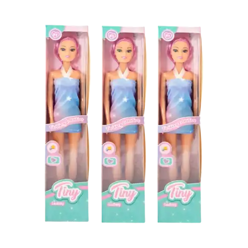 MUNECA TINY FANTASY CON PELO DE COLOR