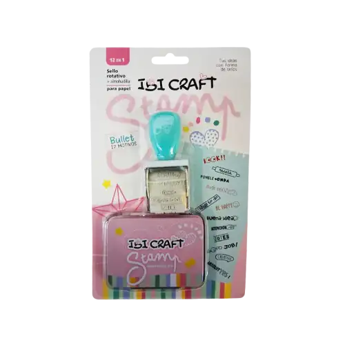 SET DE SELLO Y ALMOHADILLA BULLET BLISTER