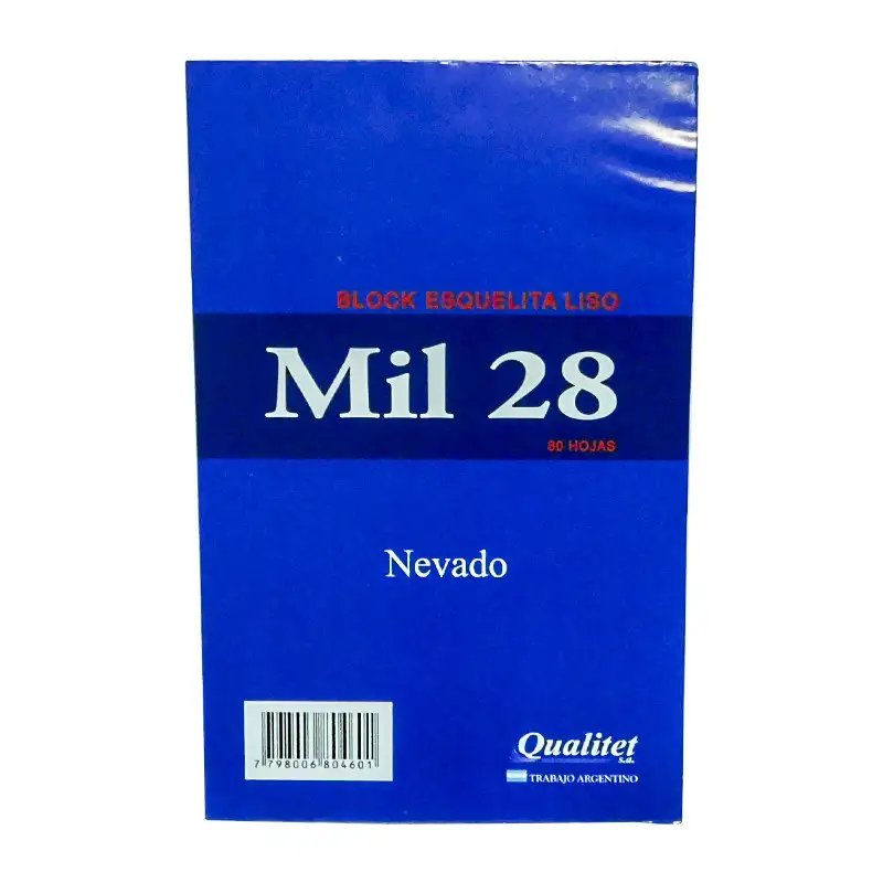 BLOCK BORRADOR MIL28 ESQUELITA 80 HJS LISO