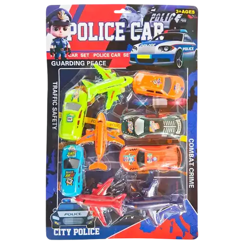 SET DE AVION CON AUTOS 9PZAS BLISTER