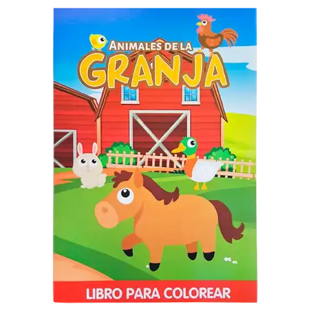 LIBRO GDE PARA COLOREAR ANIMALES DE LA GRANJA CBA