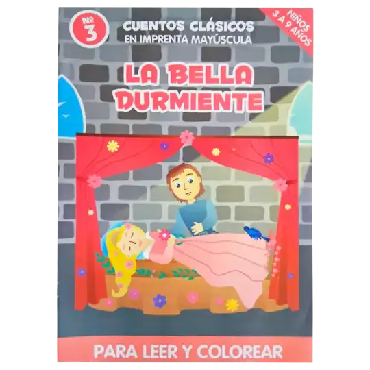 CUENTO GDE PARA COLOREAR LA BELLA DURMIENTE CBA
