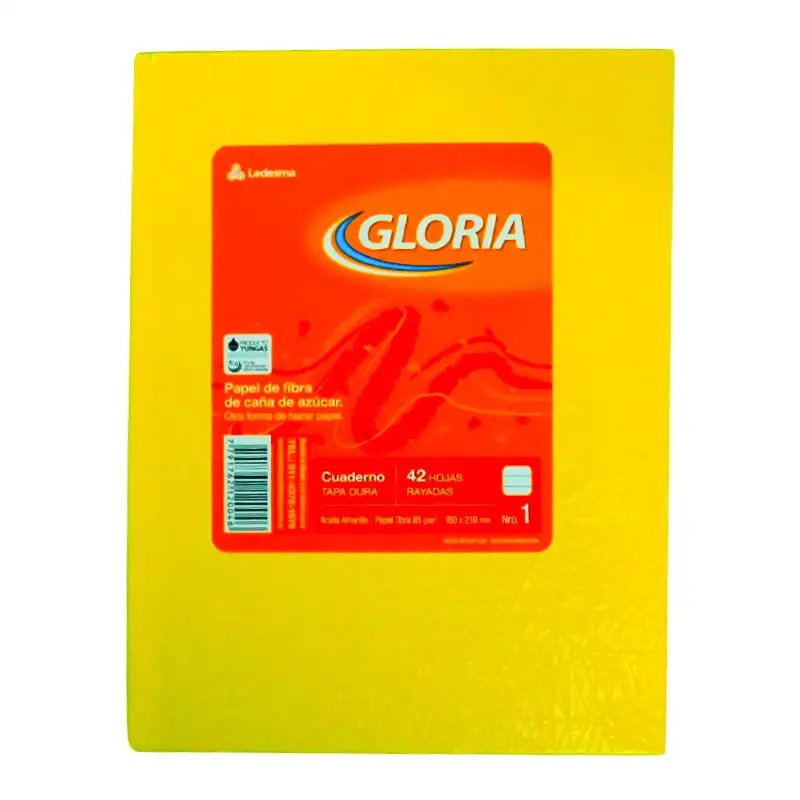 CUADERNO 16X21 ARANIA AMARILLO 42H RAY GLORIA