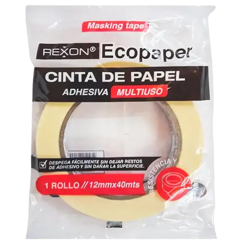 CINTA PAPEL ECOPAPER 12MMX40MT BLANCA
