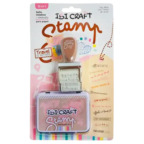 STAMP SET TRAVEL SELLO Y ALMOHADILLA IBICO