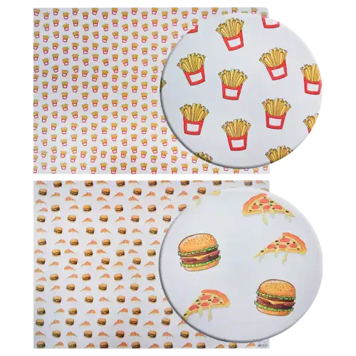 CARTULINA FANTASIA PIZZA Y HAMBURGUESAS