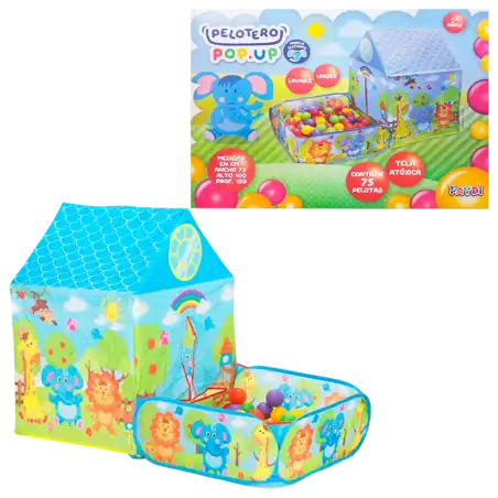 PELOTERO ELEFANTE CON 75 PELOTAS