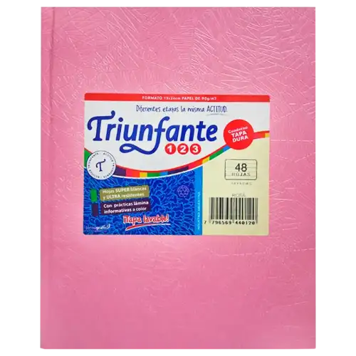 CUADERNO 123 T/D48H Rosa TRIUNFANTE