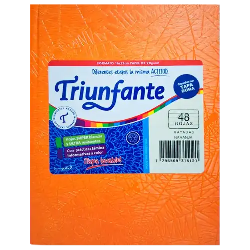 CUADERNO T/D 48H NARANJA TRUINFANTE