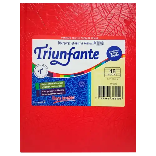 CUADERNO T/D 48H Ray Rojo TRIUNFANTE