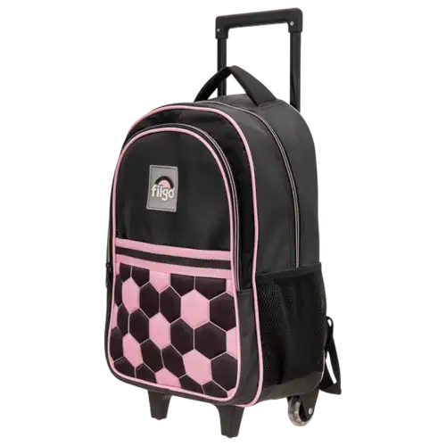 MOCHILA STARPACK 18 CARRO FILGO FUTBOL ROSA NEG