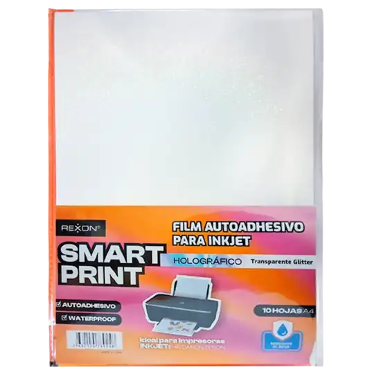 FILM ADHES INKJET TRASP HOLO GLITTER 10H REXON