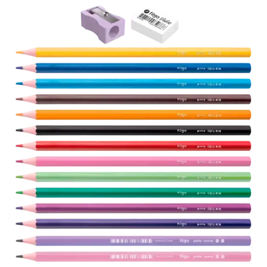 LAPICES DE COLORES PINTO X12+2HB UNICORNIO FILGO