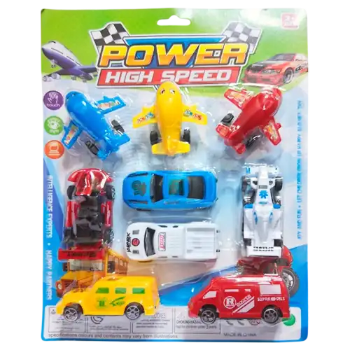 SET DE VEHICULOS A PULL BACK